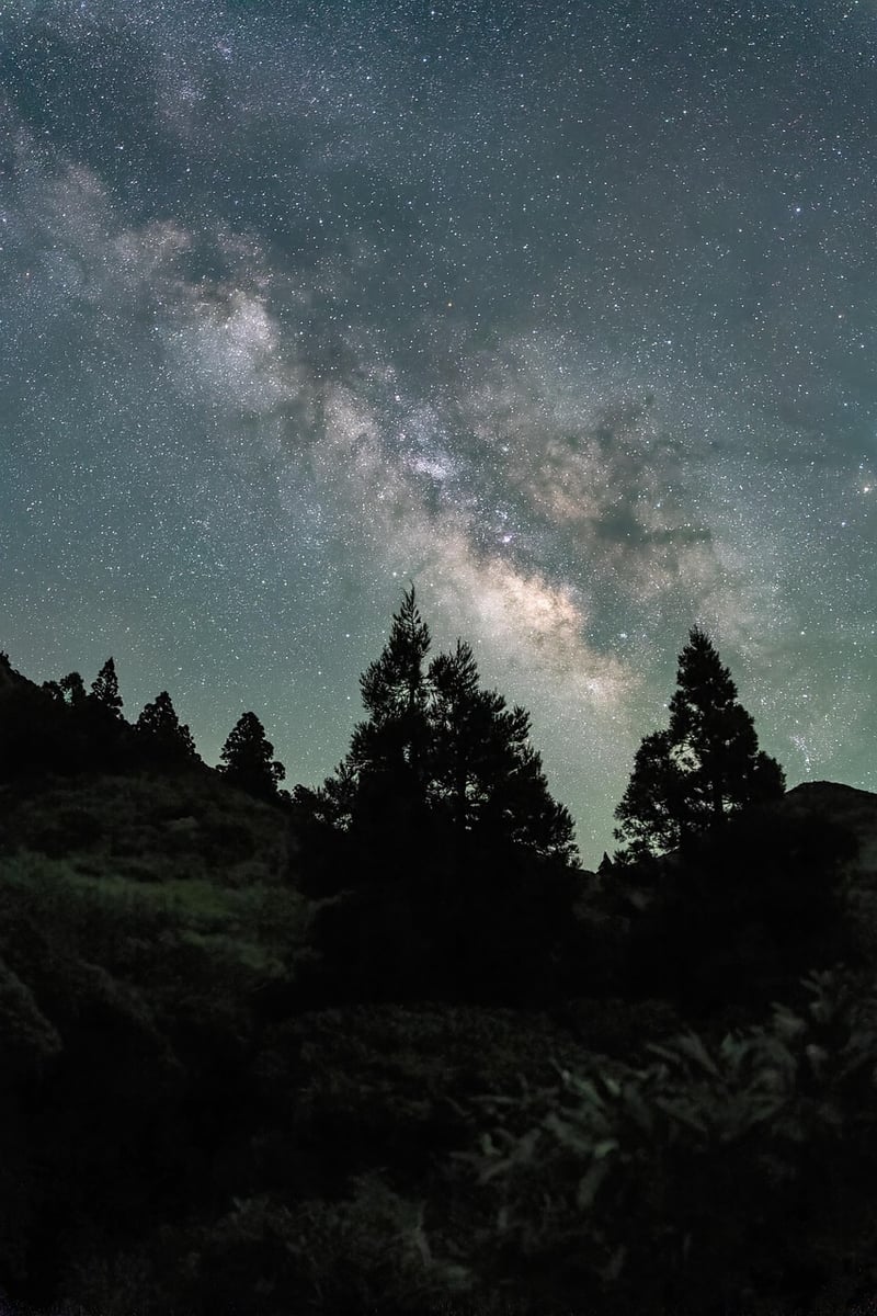 Milky Way Over Mountains